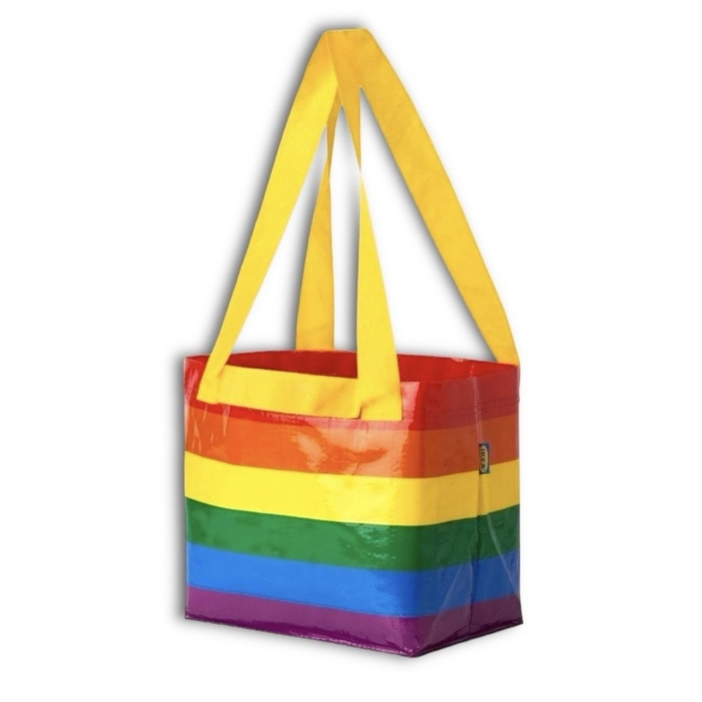 IKEA STORSTOMMA Rainbow Reusable Bag Shopping Tote Small Size Pride Waterproof